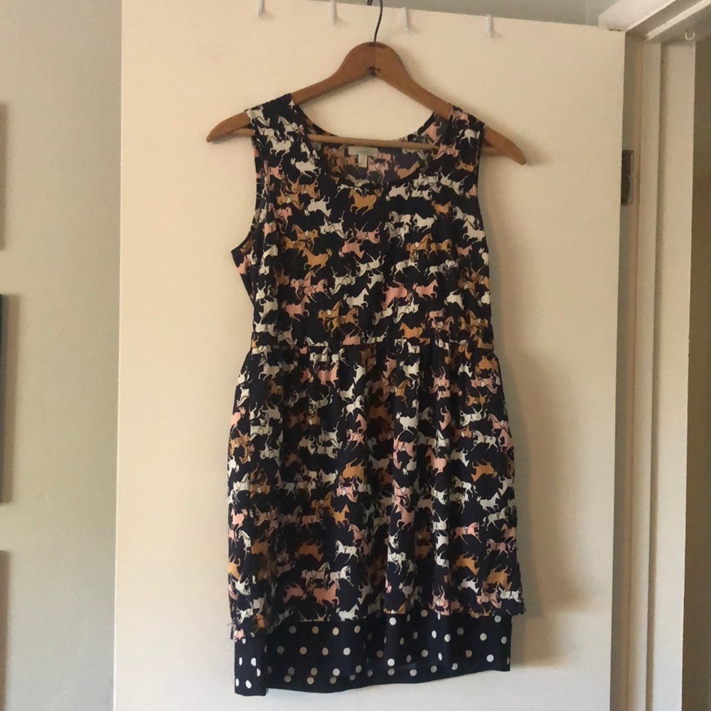 Porridge Horse Print Dress